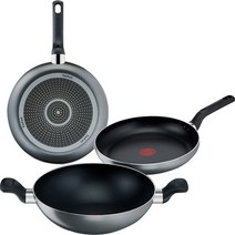 테팔 매트 그레이 후라이팬 세트 3p, 혼합색상, 프라이팬 24cm + 프라이팬 28cm + 볶음팬 28cm