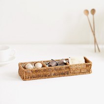 하우스레시피 PP 라탄 3칸 서랍정리대, 브라운, 2개