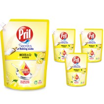 프릴 시크릿 오브 베이킹소다 퓨어레몬, 1.2L, 4개