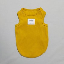 도기스타 쫀쫀 민소매 나시 티셔츠, 겨자노랑