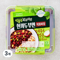 풀무원 식물성 지구식단 한끼두부면 직화짜장, 220g, 3개
