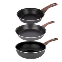 매직쉐프 시그니처 후라이팬 3종 세트 인덕션 IH, 혼합 색상, 후라이팬 20cm + 24cm + 궁중팬 24cm