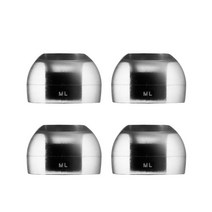 아즈라 크리스탈 스탠다드 액상실리콘 LSR 호환 이어팁 ML 2세트, Clear Gray