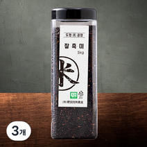 도정공장 유기농 찰흑미, 1kg, 3개
