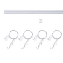 페인트인포 벽면 설치용 심플형 레일 1m + 원터치 액자걸이 대 4p + 심플형 마감캡 2p, 화이트, 1세트