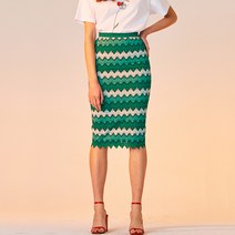 오앨 ZIGZAG LACE H LINE SKIRT