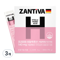 내츄럴플러스 잔티바 프리미엄 히알루론산 30p, 75g, 3개