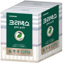 크리넥스 클래식 천연펄프 숲속향 미용티슈 2겹 180매, 6개입, 1팩