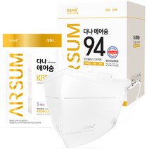 다나마스크 에어숨 마스크 성인용 KF94, 50개입, 1개