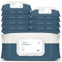 데일리워터 손걸레전용 청소 물티슈 캡형 80매, 50g, 10팩
