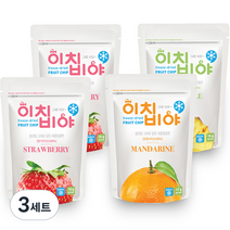 이치비야 프리미엄 동결건조 과일칩 새콤한 맛 딸기 2p + 감귤 + 파인애플, 딸기, 감귤, 파인애플, 3세트