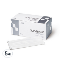 탑가드 덴탈마스크 화이트, 50개입, 5개