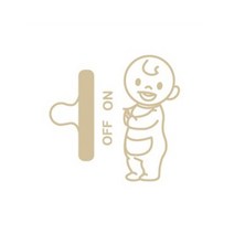 디자인수풀 자동차스티커 베이비 SP-G696, 라이트브라운