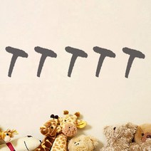 이니셜 스티커 5p 2세트, 연회색 t