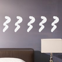 이니셜 스티커 5p 2세트, 흰색 3