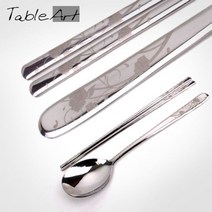 테이블아트 수저세트, 20p (숟가락 10p, 젓가락 10p), 화이트로즈