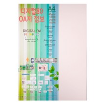 종이문화 디지털OA지 80 500개입, 22.라이트핑크, 210 x 297 mm, A4