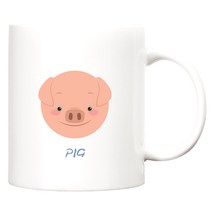 TBL 디자인 캐릭터 머그컵, 돼지, 1개, 1개