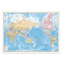 세계 지도 행정 양면코팅, 나우맵