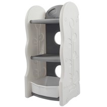 리빙코디 펀키즈 책장, 화이트 + 그레이