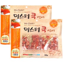 미스터 쿡 강아지 간식 큐브, 연어, 300g, 2개입
