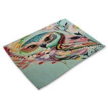 이코디 얼룩덜룩 애니멀 일러스트 테이블 매트 A, E, 42 x 32 cm