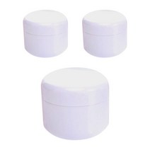 뷰티팝 라운드 심플 화장품 공병 50g, 화이트, 3개입