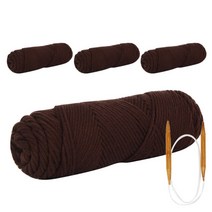 체스코튼목도리DIY 코튼롤 +고급흑대바늘4.5mm, 1세트, 28 쵸코