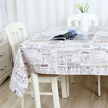 아울리빙 레터링디자인 키친 테이블커버, C, 3호(140 x 180 cm)