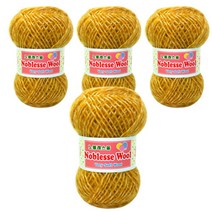 행복뜨기 노블레스 울 뜨개실 50g x 4p, 502 베이비겨자
