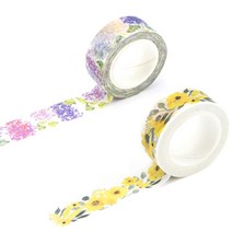 라이프포인트 내츄럴 일러스트 마스킹 테이프 01황매화 세트, 01황매화, 10정향, 1세트