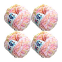 행복뜨기 슈퍼베이비 굵은 털 뜨개실 4p, 2221 살구노랑, 4개