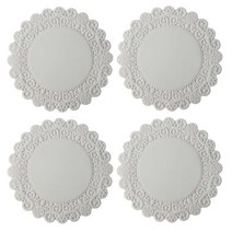 에이드엘 AL 실리콘 도일리 컵받침 4p, 화이트