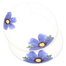 본차이나 수채화 바이올렛 접시 중 2p, 혼합 색상