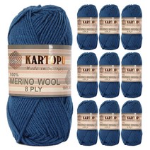 연일섬유 카르토푸 메리노울 8PLY 뜨개실 10p, 641 프랜치