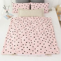 보떼하우스 사계절용 일체형 낮잠이불 마이크로화이버 베갯솜포함, 베이비핑크 도트