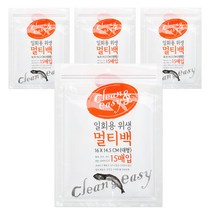 유하우스 일회용 위생 멀티백 대형, 15매입, 4개