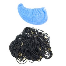 루머스 퀵드라이 터번 머리수건 HU082 + 슬림 머리끈 블랙 HU095 100p, 블루, 1세트