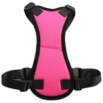 Dr.Mini 고양이&강아지 차량용 안전 하네스 가슴 스트랩 XL, 로즈, 1개