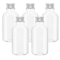 병도매닷컴 ARB200 투명 음료용기 알루미늄 실버캡, 200ml, 5개입