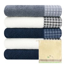 송월타월 호텔컬렉션 톤 타월 5p + 허니펜스 고리타월 랜덤 발송, 1세트