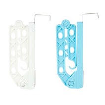 DM 출근준비 옷걸이대, 화이트, 블루, 2개