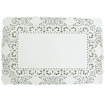 도나앤데코 노블 사각 도일리 페이퍼 25 x 35 cm, 화이트, 20개입