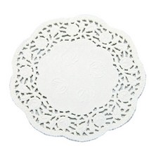 도나앤데코 꽃 원형 도일리 페이퍼 14cm, 화이트, 200개입