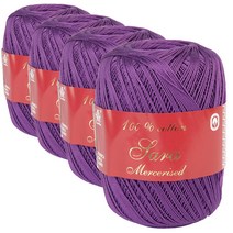 사라 레이스 태팅 뜨개실 4p, 313 보라