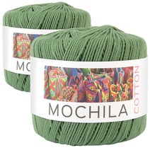 브랜드얀 모칠라코튼 뜨개실 2볼, 밀리터리, 2개