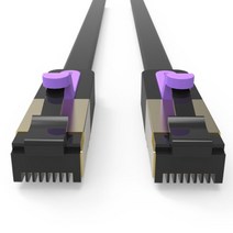 벤션 칼국수형 SSTP CAT.7 랜케이블 10Gbps 2m, 블랙, 1개