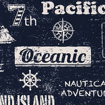 코하스아이디 코카 코튼 로그 북 마린 패브릭원단, 네이비