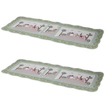 바이데코 순면 워싱 주방매트 겸 쇼파매트 2p, 언덕마을