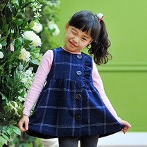 투톤 스퀘어 울 체크 패브릭원단, 네이비 + 그린